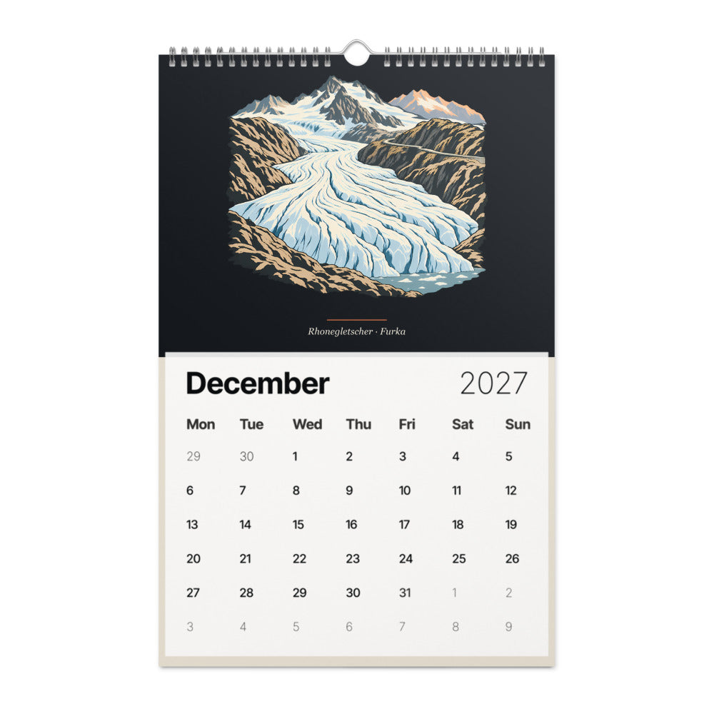 Wandkalender 2027 – Schweizer Gipfel – december