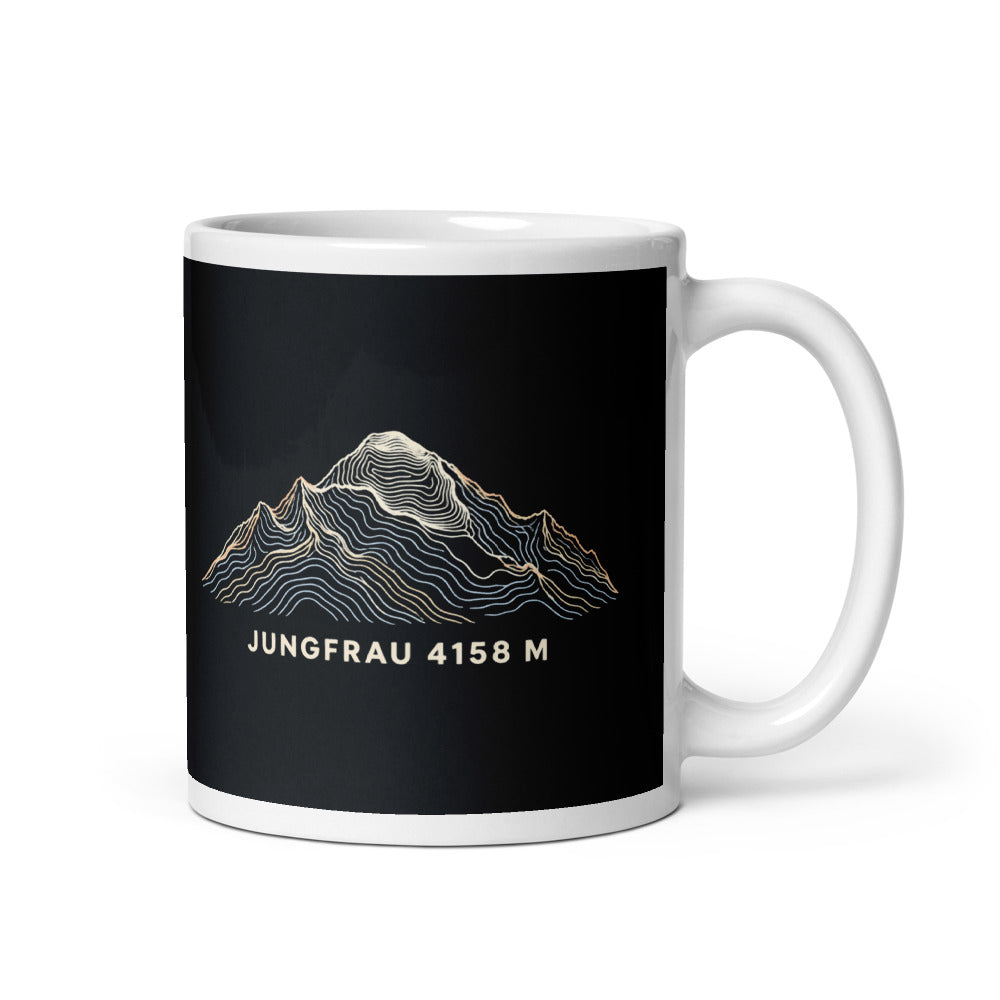 Jungfrau Höhenlinien Tasse – 325 ml