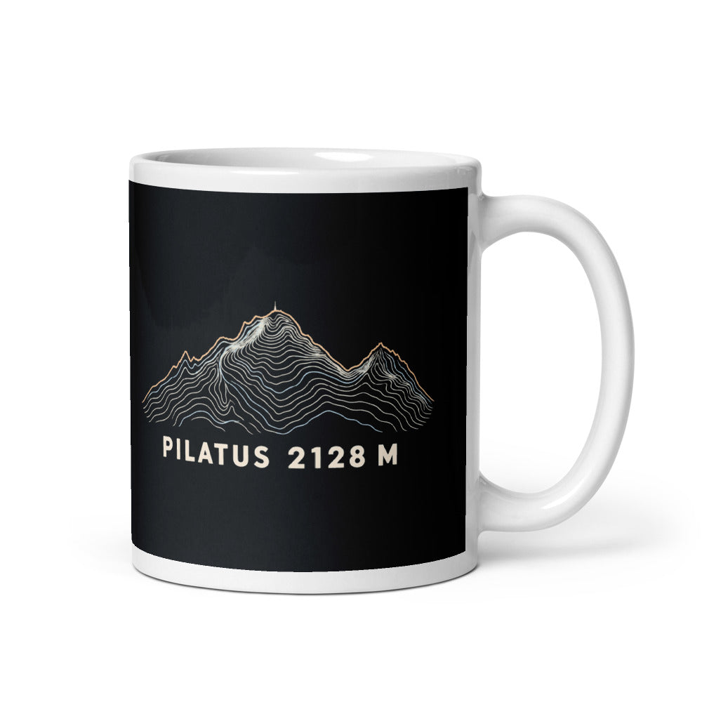 Pilatus Höhenlinien Tasse – 325 ml