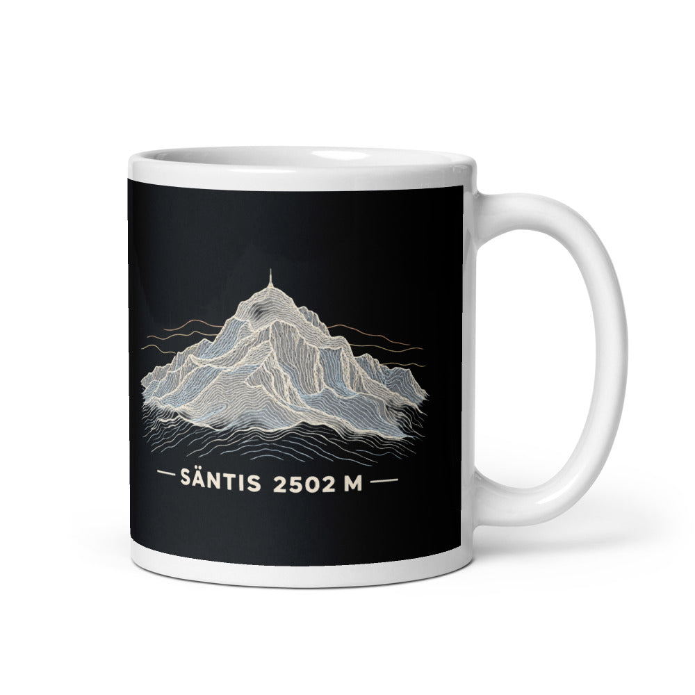 Säntis Höhenlinien Tasse – 325 ml