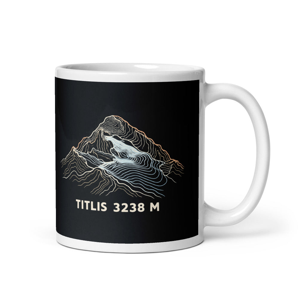 Titlis Höhenlinien Tasse – 325 ml