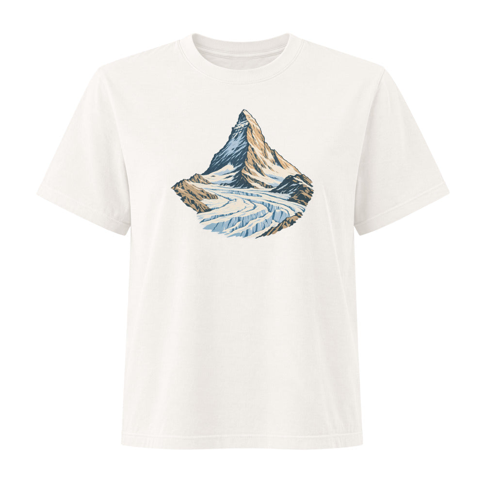 Matterhorn Gornergrat Damen Heavyweight-T-Shirt – Vintage-Weiss