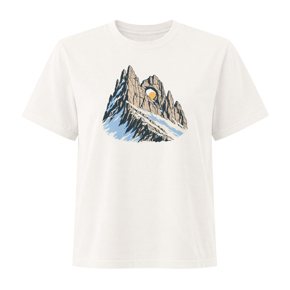 Tschingelhörner Martinsloch Damen Heavyweight-T-Shirt – Vintage-Weiss