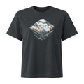Monte Leone Simplon Damen Heavyweight-T-Shirt – Schwarz gewaschen