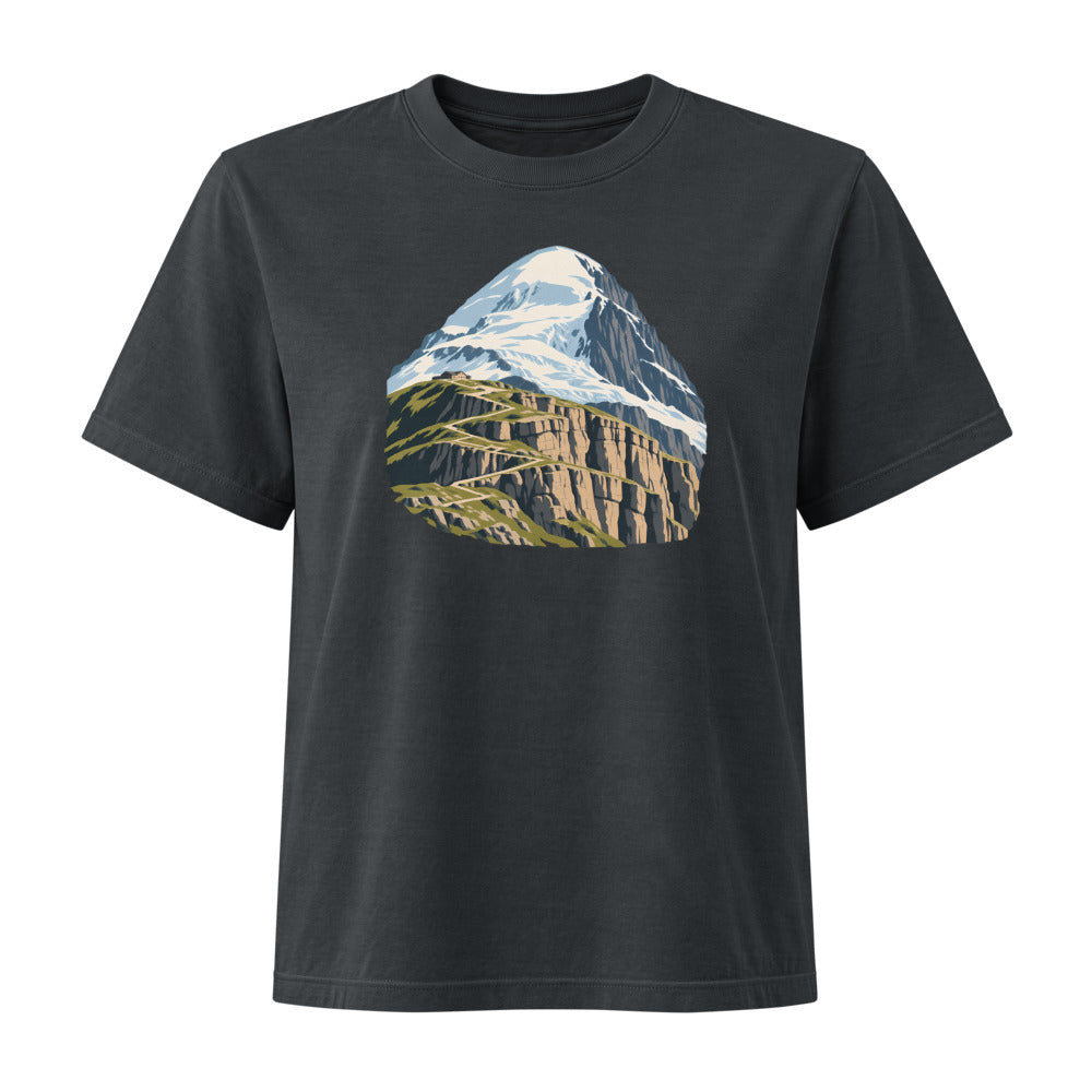 Balmhorn Gemmi Damen Heavyweight-T-Shirt – Schwarz gewaschen