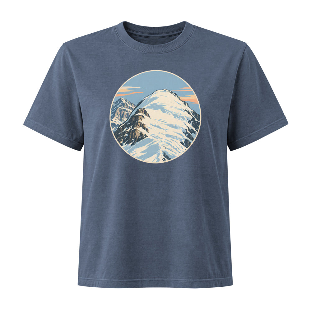 Mönch Nollen Damen Heavyweight-T-Shirt – Marineblau gewaschen