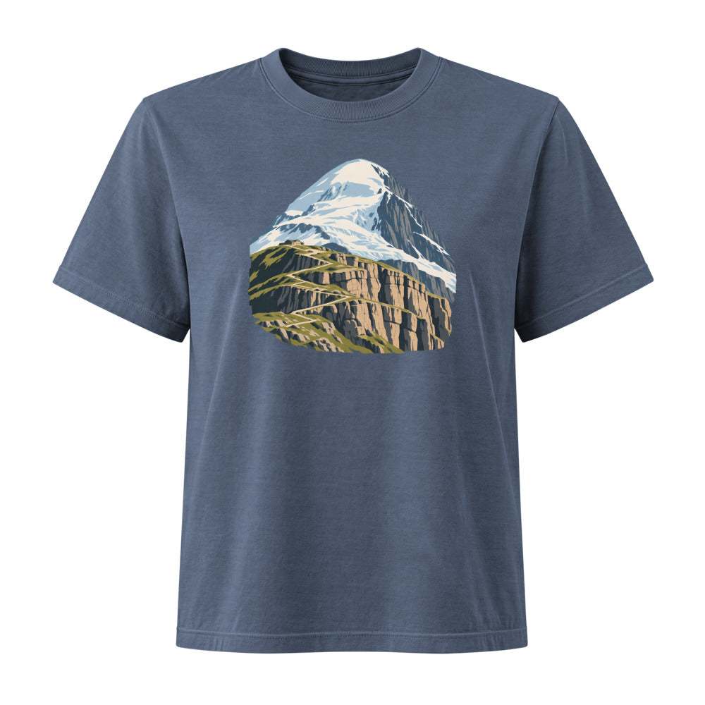 Balmhorn Gemmi Damen Heavyweight-T-Shirt – Marineblau gewaschen