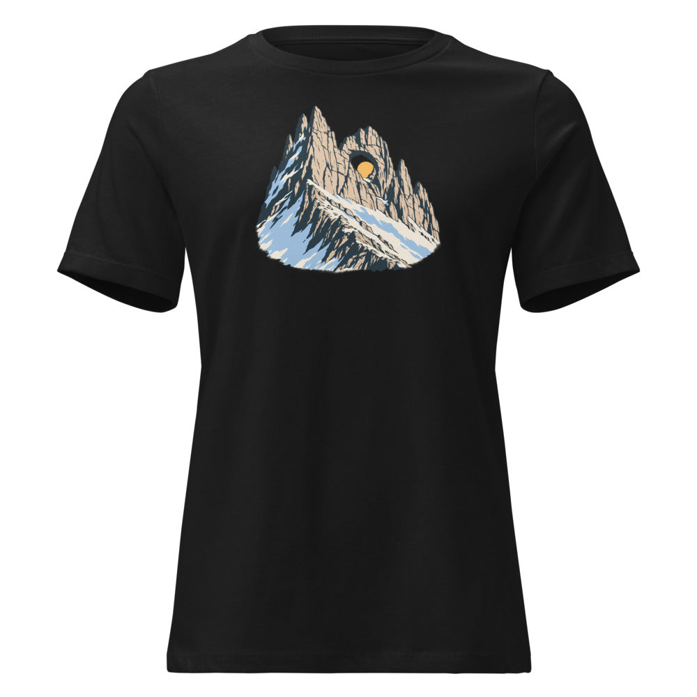Tschingelhörner Martinsloch Damen-T-Shirt – Schwarz