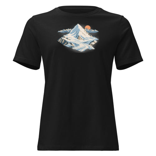 Allalinhorn Saas-Fee Damen-T-Shirt – Schwarz