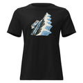 Lyskamm Wechtengrat Damen-T-Shirt – Schwarz