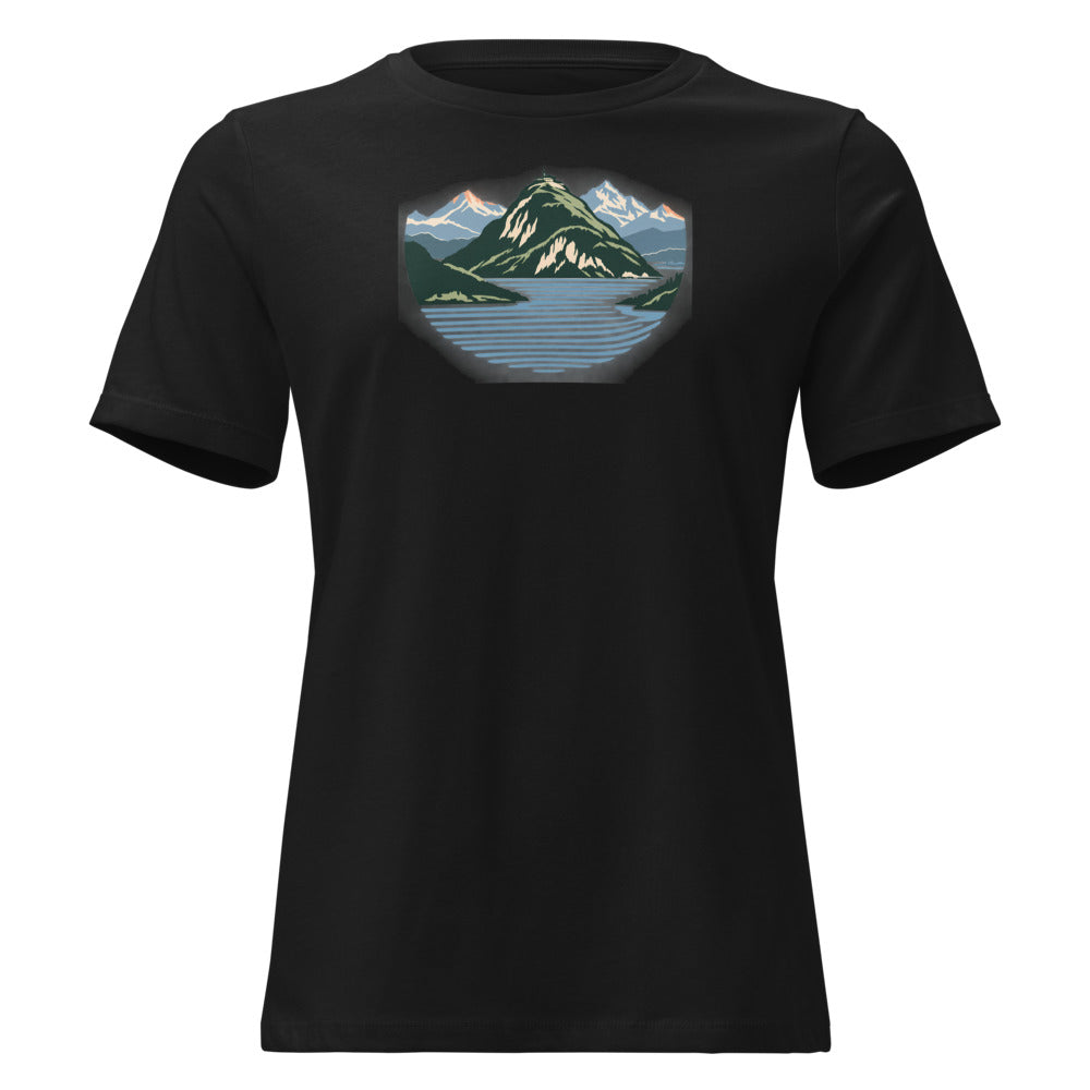Stanserhorn Vierwaldstättersee Damen-T-Shirt – Schwarz