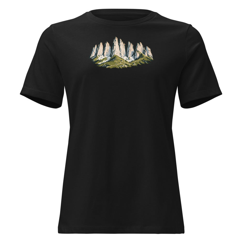 Kreuzberge Alpstein Damen-T-Shirt – Schwarz