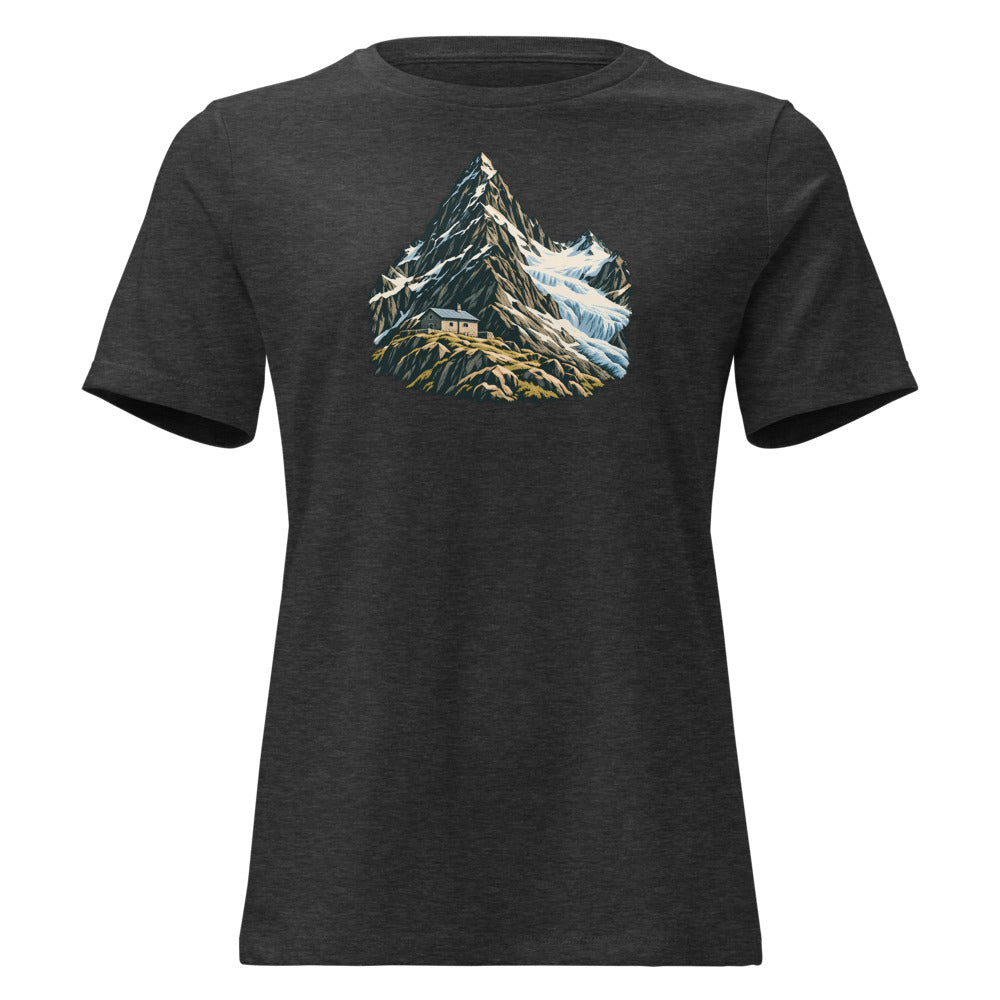Piz Linard Silvretta Damen-T-Shirt – Dunkelgrau meliert