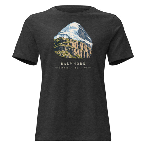 Balmhorn Gemmi Damen-T-Shirt – Dunkelgrau meliert