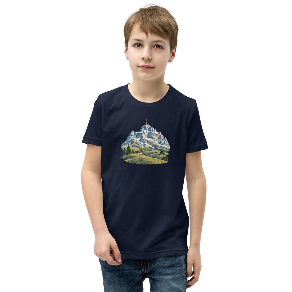 Säntis Appenzeller Hügel Kinder-T-Shirt – Marineblau
